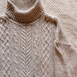 Oversized cable knit sweater